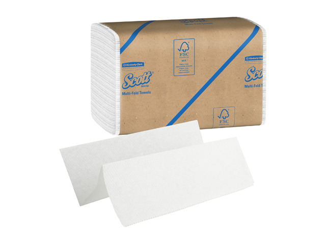 Scott Multi-Fold Paper Towels 9 1/5 x 9 2/5 250/Pack 16 Packs/Carton 01807