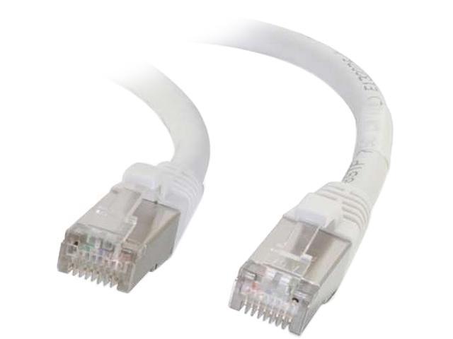 C2G 00921 Cat6 Cable - Snagless Shielded Ethernet Network Patch Cable, White (8 Feet, 2.43 Meters)