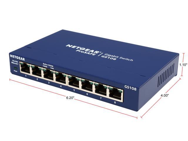 NETGEAR - 8-Port 10/100/1000 Gigabit Ethernet Unmanaged Switch - Blue - image 3