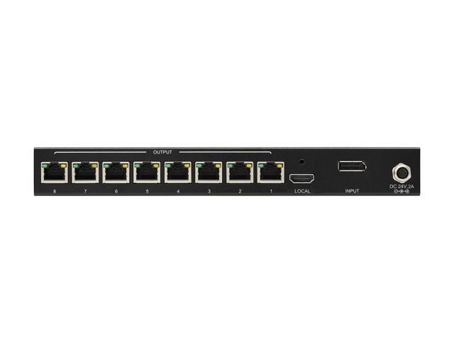 8-Port DisplayPort to HDMI over Cat6 Splitter/Extender, Transmitter for Video/Audio, PoC, 4K @ 60 Hz, 125 ft. (38.1 m), TAA
