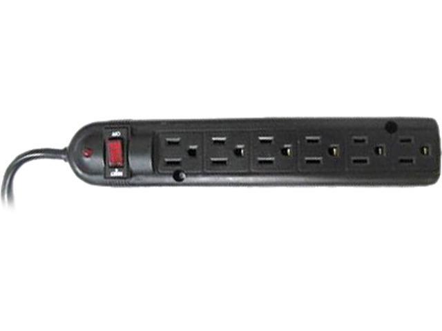 Weltron 6 Ooutlets Power Strip Plastic 750 Joules 20 Feet Cord