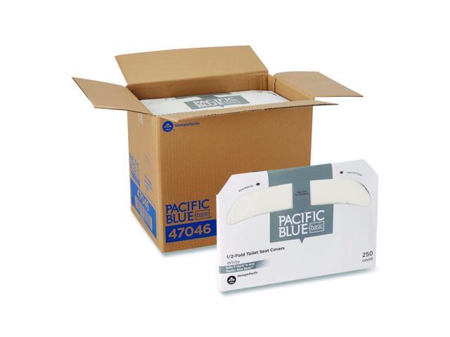 Georgia Pacific Safe-T-Gard Half-Fold Toilet Seat Covers - 14.5 x 17 - White - 250/Pack, 20 Packs/Carton - 47046