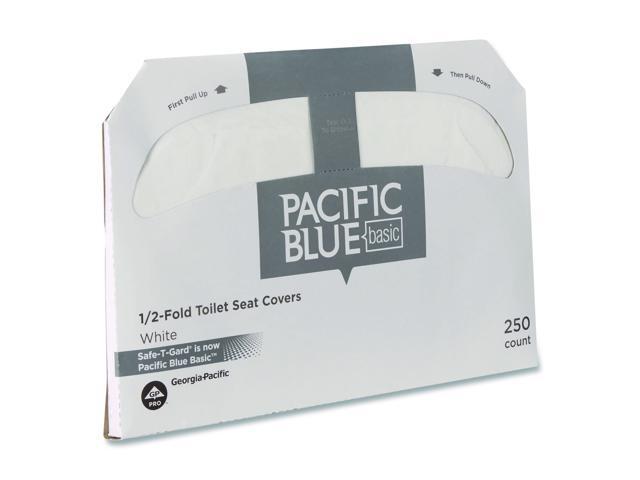 Georgia Pacific Safe-T-Gard Half-Fold Toilet Seat Covers - 14.5 x 17 - White - 250/Pack, 20 Packs/Carton - 47046