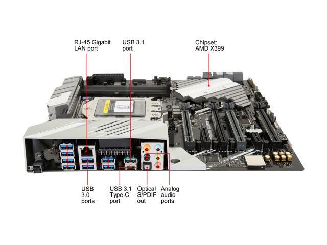 ASUS PRIME X399-A sTR4 Extended ATX AMD Motherboard