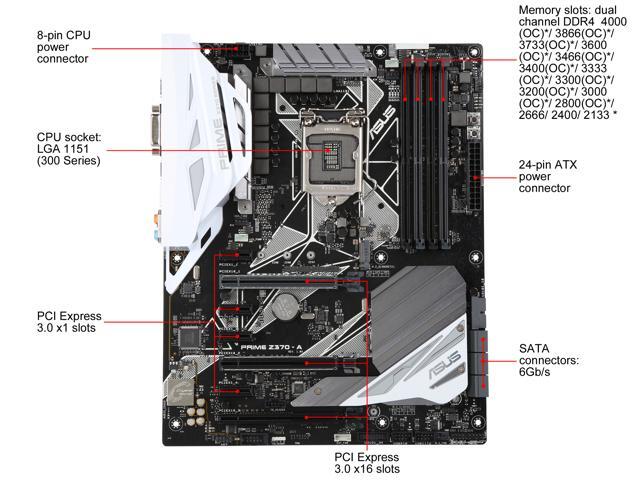 ASUS Prime Z370-A LGA 1151 (300 Series) ATX Intel Motherboard