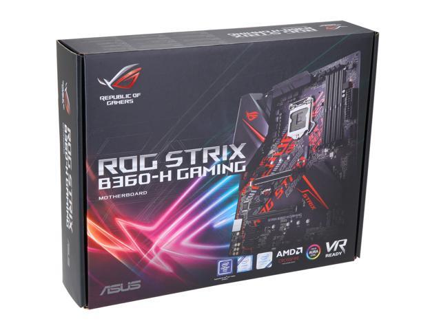 ASUS ROG STRIX B360-H GAMING LGA1151 (300 Series) DDR4 HDMI DVI M.2 ATX Motherboard