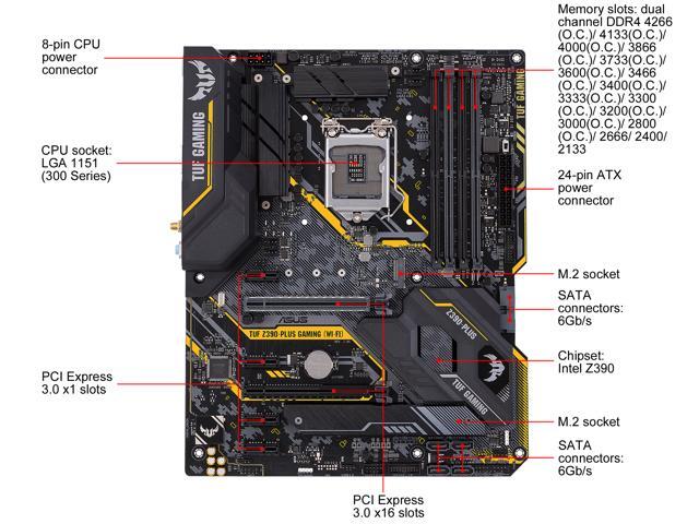 ASUS TUF Z390-Plus Gaming (Wi-Fi) LGA 1151 (300 Series) ATX Intel Motherboard