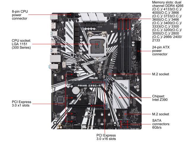 ASUS Prime Z390-P LGA 1151 (300 Series) ATX Intel Motherboard