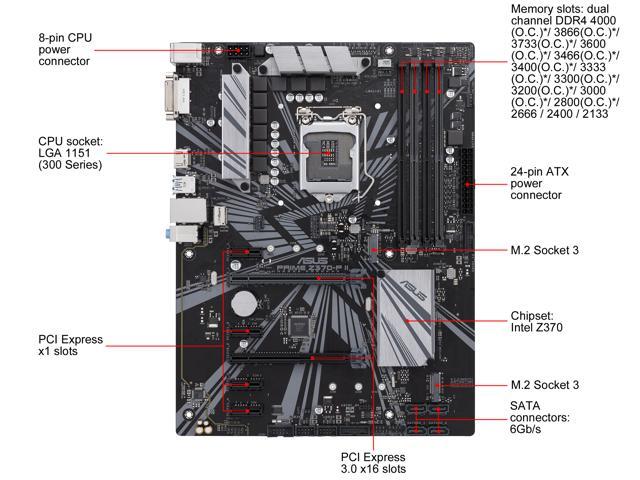 ASUS PRIME Z370-P II LGA 1151 (300 Series) ATX Intel Motherboard