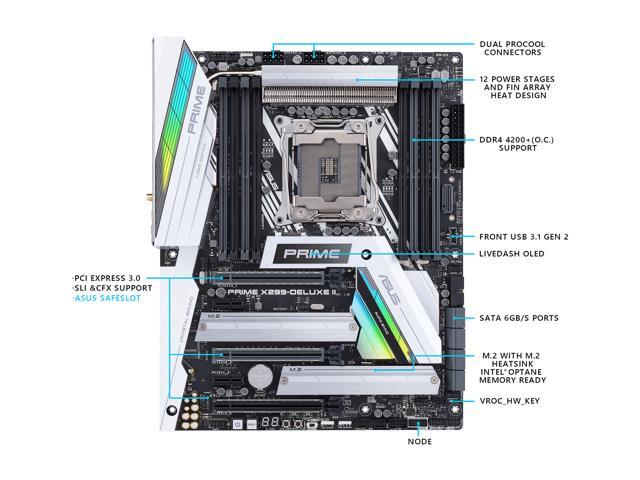 ASUS Prime X299-Deluxe II LGA 2066 ATX Intel Motherboard