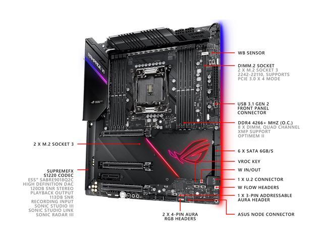 ASUS ROG RAMPAGE VI EXTRME OMEGA LGA 2066 Extended ATX Intel Motherboard