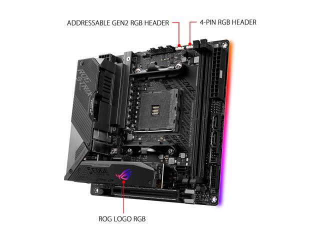 ASUS ROG Strix X570-I Gaming, X570 Mini-ITX Gaming Motherboard, AMD Ryzen 3000 with PCIe 4.0, WiFi 6 (802.11ax), Intel Gigabit Ethernet, SATA 6Gb/s