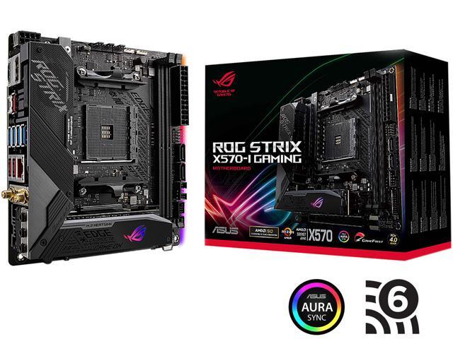 ASUS ROG Strix X570-I Gaming, X570 Mini-ITX Gaming Motherboard, AMD Ryzen 3000 with PCIe 4.0, WiFi 6 (802.11ax), Intel Gigabit Ethernet, SATA 6Gb/s