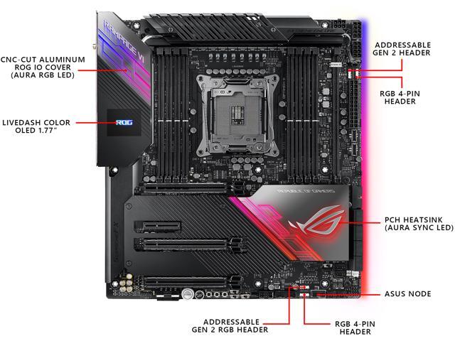 ASUS ROG Rampage VI Extreme Encore LGA 2066 Extended ATX Intel Motherboard
