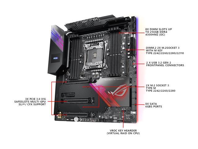 ASUS ROG Rampage VI Extreme Encore LGA 2066 Extended ATX Intel Motherboard