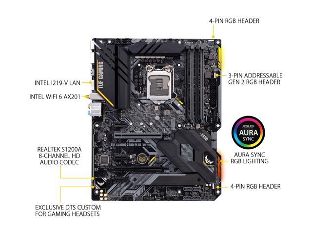 ASUS TUF GAMING Z490-PLUS (WI-FI) LGA 1200 ATX Intel Motherboard