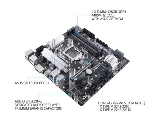 ASUS PRIME Z490M-PLUS LGA 1200 Micro ATX Intel Motherboard