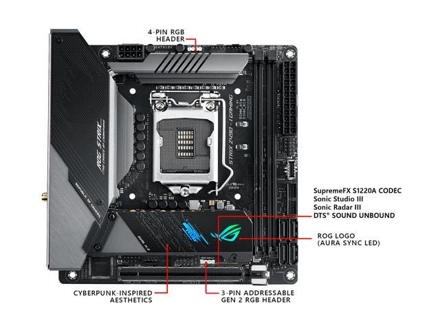 ASUS ROG STRIX Z490-I GAMING LGA 1200 Mini ITX Intel Motherboard