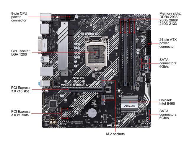 ASUS PRIME B460M-A LGA 1200 Micro ATX Intel Motherboard