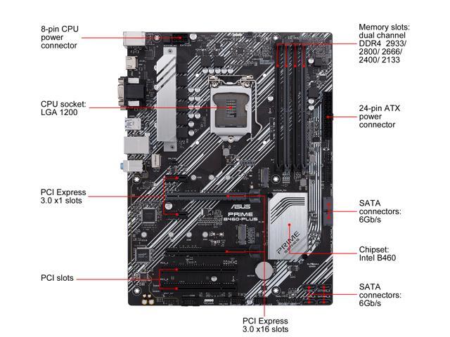 ASUS PRIME B460-PLUS LGA 1200 ATX Intel Motherboard