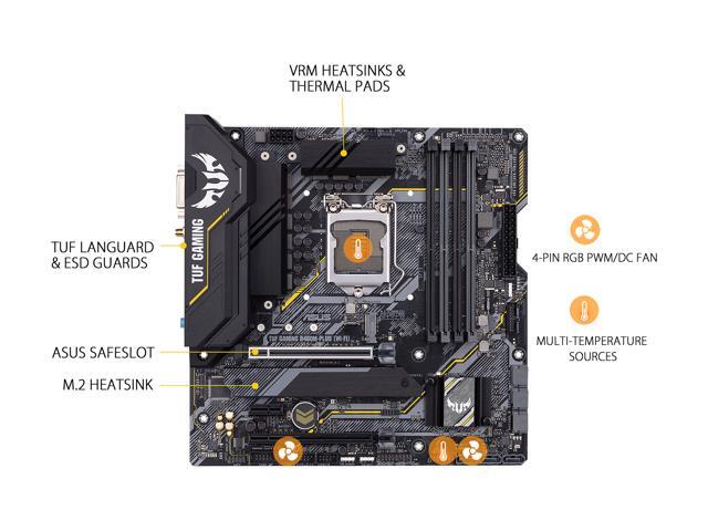 ASUS TUF GAMING B460M-PLUS (WI-FI) LGA 1200 Micro ATX Intel Motherboard