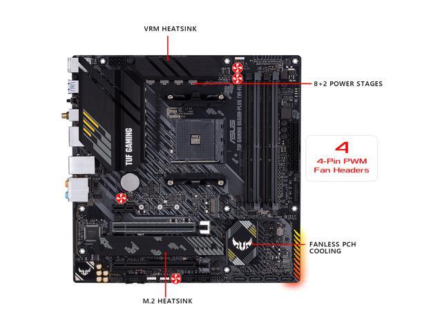 ASUS TUF GAMING B550M-PLUS AM4 Micro ATX AMD Motherboard