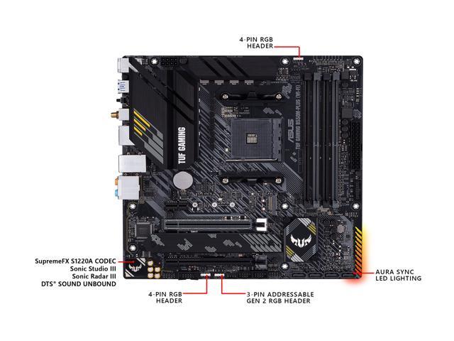ASUS TUF GAMING B550M-PLUS AM4 Micro ATX AMD Motherboard