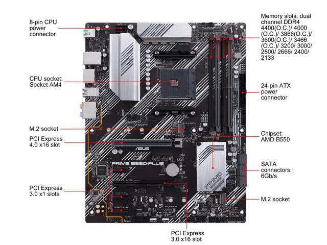 ASUS PRIME B550-PLUS AM4 ATX AMD Motherboard
