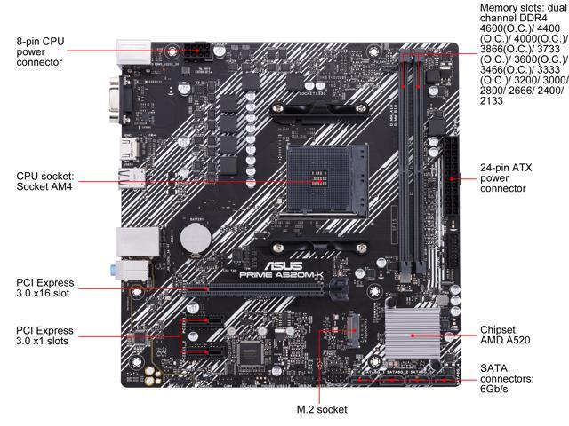 ASUS PRIME A520M-K AM4 Micro ATX AMD Motherboard