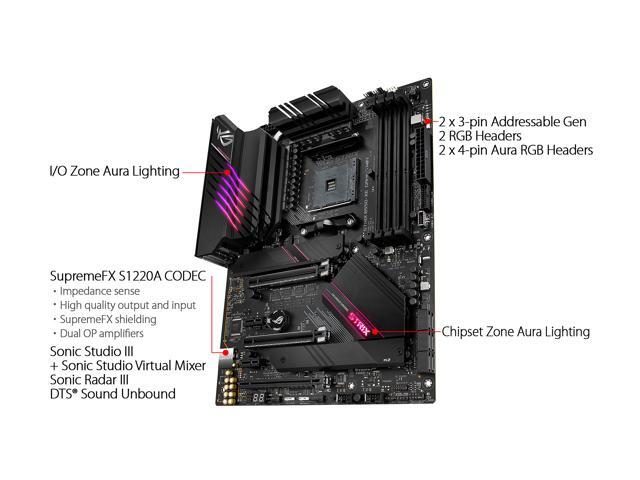 ASUS ROG Strix B550-XE Gaming WiFi AMD AM4 (Zen 3/3rd Gen Ryzen) ATX Gaming Motherboard (PCIe 4.0, WiFi 6, 2.5Gb LAN, 16 (90A) Power Stages,...