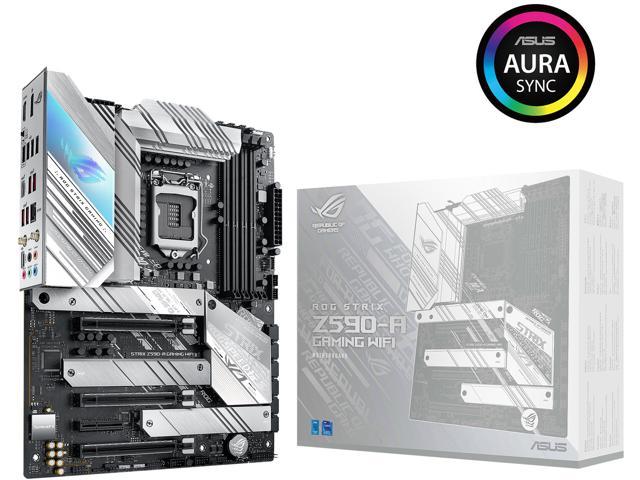 ASUS ROG Strix Z590-A Gaming WiFi 6 LGA 1200 (Intel 11th/10th Gen) ATX White Scheme Gaming Motherboard