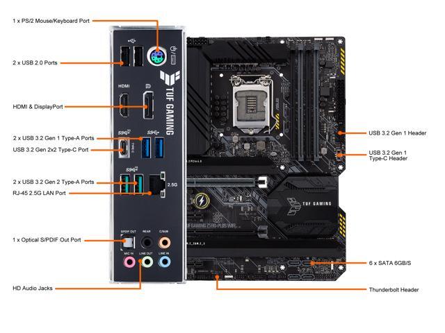 ASUS TUF GAMING Z590-PLUS LGA 1200 ATX Intel Motherboard