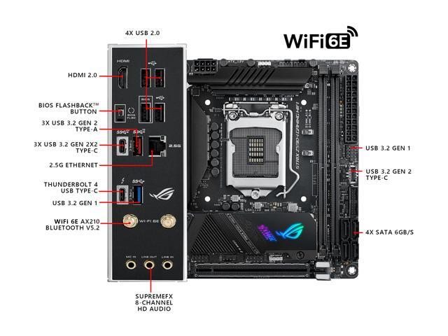 ASUS ROG STRIX Z590-I GAMING WIFI LGA 1200 Mini ITX Intel Motherboard