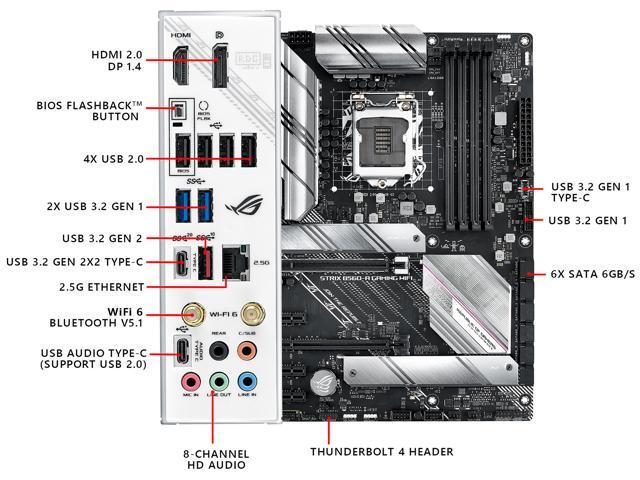 ASUS ROG STRIX B560-A GAMING WIFI LGA 1200 ATX Intel Motherboard