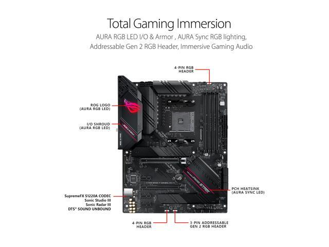 Open Box - Asus ROG Strix B550-F Gaming WiFi II AMD AM4 (3rd Gen Ryzen) ATX Gaming Motherboard (PCIe 4.0,WiFi 6E, 2.5Gb LAN, BIOS Flashback, HDMI...