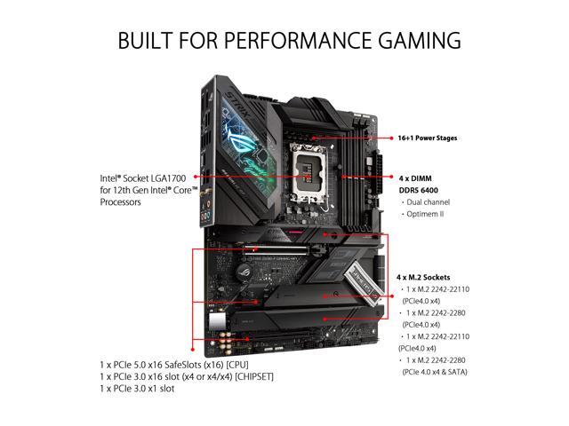 ASUS ROG Strix Z690-F Gaming WiFi 6E LGA 1700(Intel 12th & 13th Gen) ATX gaming motherboard(PCIe 5.0, DDR5,16+1 power stages,2.5 Gb LAN,Bluetooth...