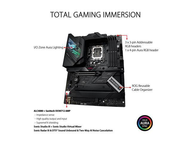 ASUS ROG Strix Z690-F Gaming WiFi 6E LGA 1700(Intel 12th & 13th Gen) ATX gaming motherboard(PCIe 5.0, DDR5,16+1 power stages,2.5 Gb LAN,Bluetooth...
