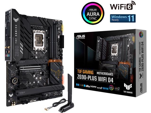 ASUS TUF Gaming Z690-Plus WiFi D4 LGA 1700(Intel12th & 13th Gen) ATX gaming motherboard(PCIe 5.0, DDR4,4xM.2/NVMe SSD,14+2 power stages,WiFi 6,Intel...