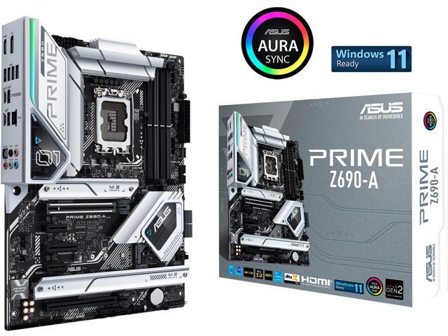 ASUS Prime Z690-A LGA 1700(Intel12th & 13th) ATX motherboard (16+1 DrMOS,PCIe 5.0,DDR5,4x M.2, Intel 2.5 Gb LAN,USB 3.2 Gen 2 front panel...