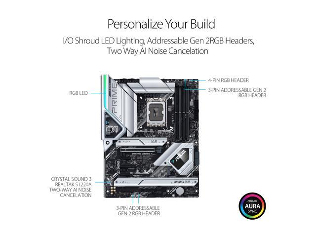ASUS Prime Z690-A LGA 1700(Intel12th & 13th) ATX motherboard (16+1 DrMOS,PCIe 5.0,DDR5,4x M.2, Intel 2.5 Gb LAN,USB 3.2 Gen 2 front panel...