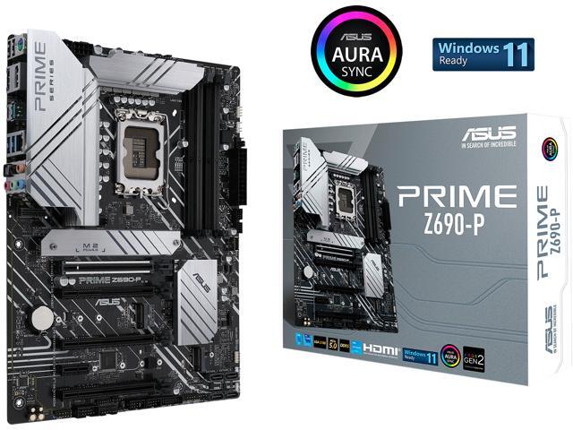 ASUS Prime Z690-P LGA 1700 (Intel 12th & 13th Gen) ATX motherboard (PCIe 5.0, DDR5,14+1 Power Stages,3x M.2,2.5Gb LAN,V-M.2 e-key,front panel USB...