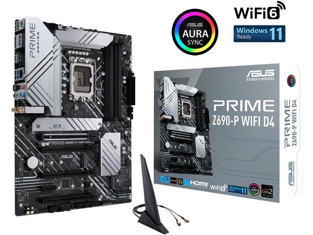 ASUS Prime Z690-P WiFi D4 LGA 1700(Intel 12th & 13th Gen) ATX motherboard (PCIe 5.0,DDR4,14+1 Power Stages,3x M.2, WiFi 6,Bluetooth v5.2,2.5Gb LAN,...