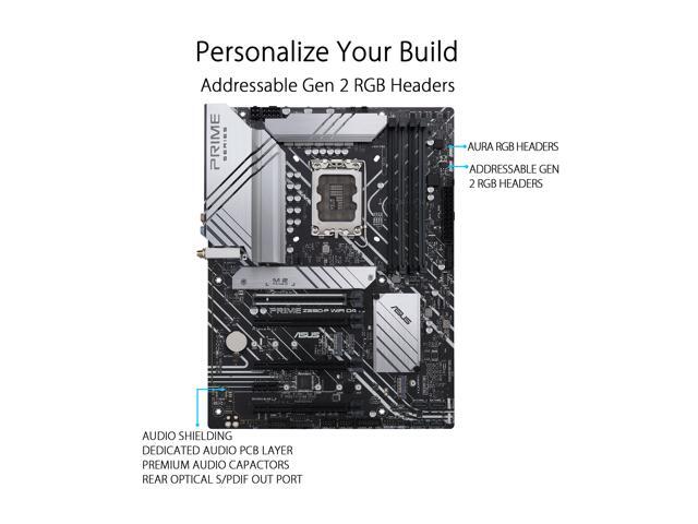 ASUS Prime Z690-P WiFi D4 LGA 1700(Intel 12th & 13th Gen) ATX motherboard (PCIe 5.0,DDR4,14+1 Power Stages,3x M.2, WiFi 6,Bluetooth v5.2,2.5Gb LAN,...