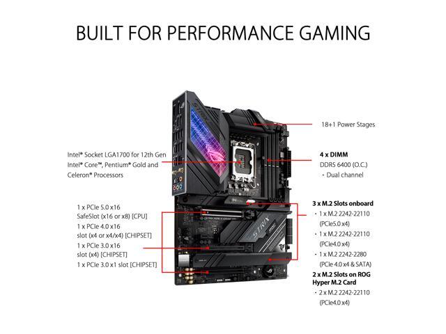 ASUS ROG Strix Z690-E Gaming WiFi 6E LGA 1700(Intel 12th & 13th & 14th Gen)ATX gaming motherboard(PCIe 5.0, DDR5,18+1 stages,2.5 Gb LAN,Bluetooth...