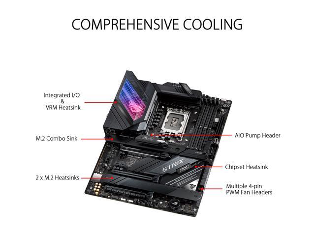 ASUS ROG Strix Z690-E Gaming WiFi 6E LGA 1700(Intel 12th & 13th & 14th Gen)ATX gaming motherboard(PCIe 5.0, DDR5,18+1 stages,2.5 Gb LAN,Bluetooth...