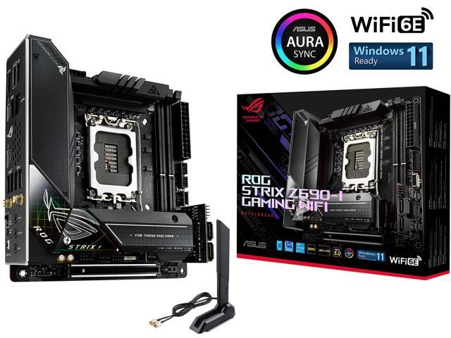 ASUS ROG Strix Z690-I Gaming WiFi 6E LGA 1700 (Intel 12th & 13th & 14th Gen) mini-ITX gaming motherboard (PCIe 5.0,DDR5,10 layer PCB,10+1 power...
