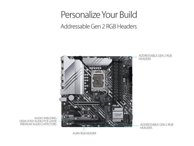 ASUS Prime Z690M-Plus D4 LGA 1700(Intel 12th & 13th Gen) microATX motherboard (PCIe 5.0,DDR4,10+1 Power Stages,3x M.2,1Gb LAN,USB 3.2 Gen 2x2...