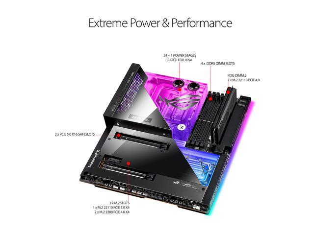 ASUS ROG Maximus Z690 Extreme Glacial (WiFi 6E) LGA 1700(Intel 12th & 13th Gen) EATX gaming motherboard (Integrated EK Ultrablock,PCIe...