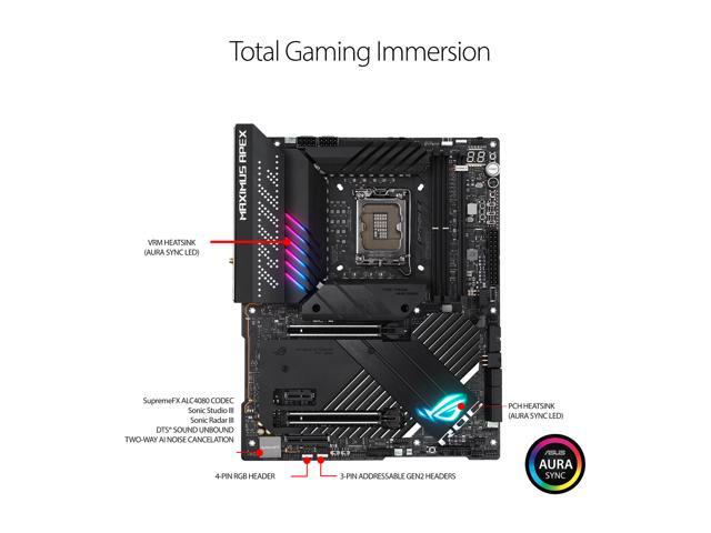 ASUS ROG Maximus Z690 Apex (WiFi 6E) LGA 1700(Intel12th & 13th Gen) ATX gaming motherboard (PCIe 5.0, DDR5,24+0 power stages,DDR5,5x M.2,1xPCIe 5.0...