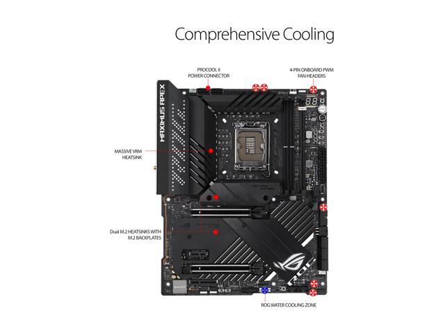 ASUS ROG Maximus Z690 Apex (WiFi 6E) LGA 1700(Intel12th & 13th Gen) ATX gaming motherboard (PCIe 5.0, DDR5,24+0 power stages,DDR5,5x M.2,1xPCIe 5.0...
